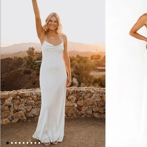 Show me your mumu Tuscany maxi slip silk wedding dress